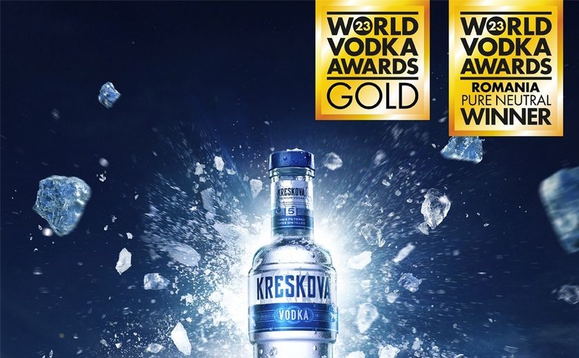 Kreskova Vodka a fost premiată la World Vodka Awards 2023, categoria Pure Neutral Vodka cu medalie de aur și a primit distincţia „Romania Pure Neutral Winner”